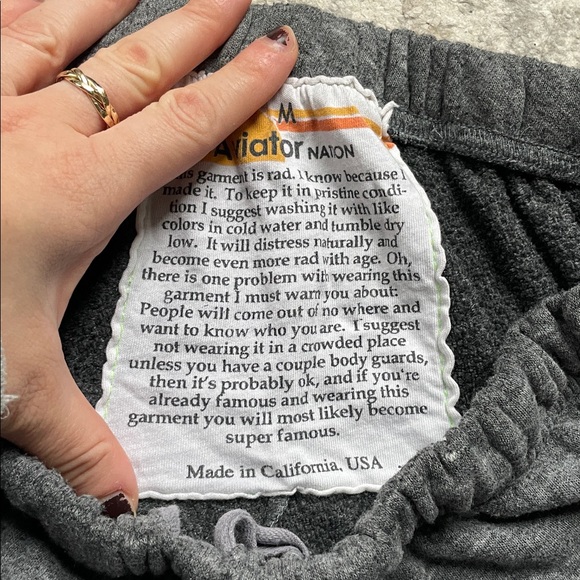 GUC aviator nation gray lightening bolt sweats - Picture 4 of 5